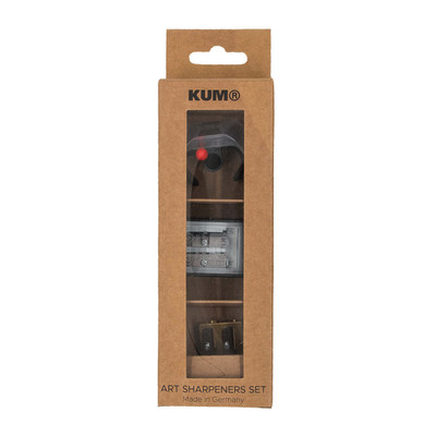 KUM Artist Pencil Sharpener Set 3pc | Long Point, Black Widow & Brass Sharpeners
