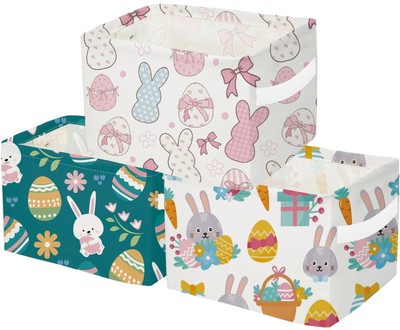 3 Pack Small Easter Basket for Kids Gift Bunny Easter Basket Empty Baby Easte...