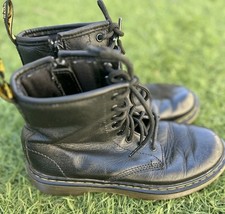 Dr. Martens 1460 Size US 3 Mono 8 Hole Leather Boots Black Kid Children Boy Girl