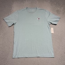 Travis Mathew Shirt Men Size Large Blue Graph...