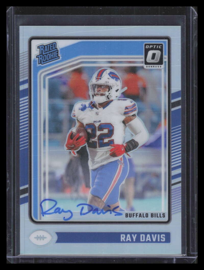 2024 Donruss Optic Rated Rookies RPS Autographs Holo 283 Ray Davis RC Auto /150