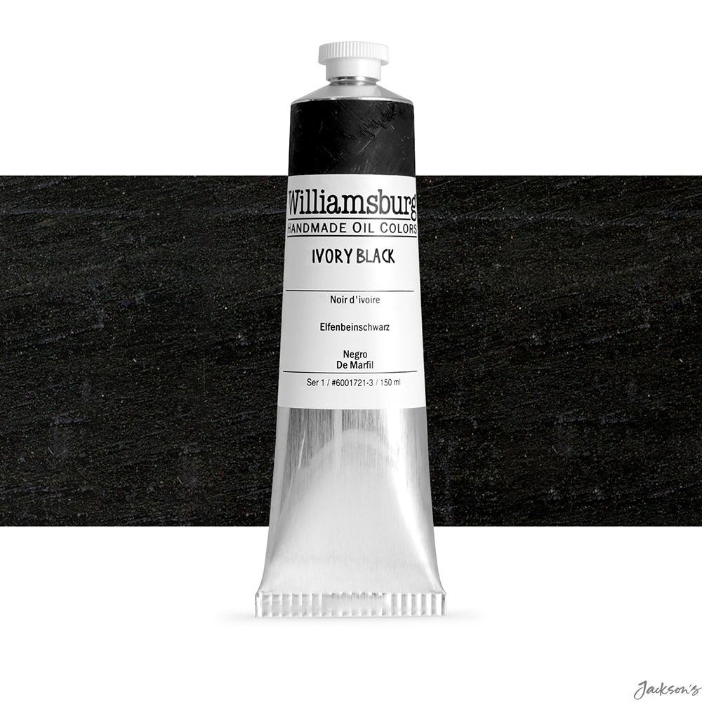 Williamsburg Oil Paint Linseed Oil 150ml Ivory Black For Artist Painting