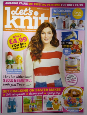 Let's Knit magazine Feb 202 Fill your Toybox, Easter makes, Storage baskets