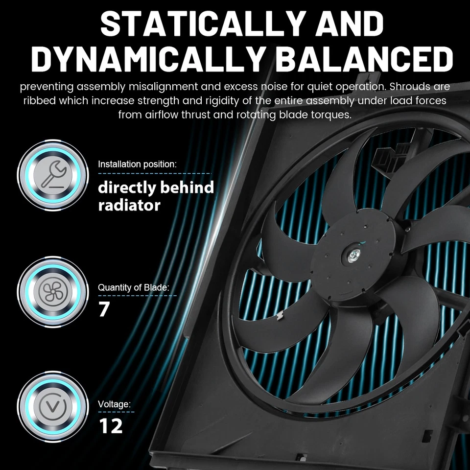 AC Radiator Cooling Fan For 2015-2019 Nissan Micra 2012-2019 Nissan Versa 1.6L - Imagem 4 de 4