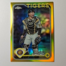 Topps 2024 Chrome NPB Ryutaro Umeno Hanshin Tigers Yellow Refractor RC #176 /75