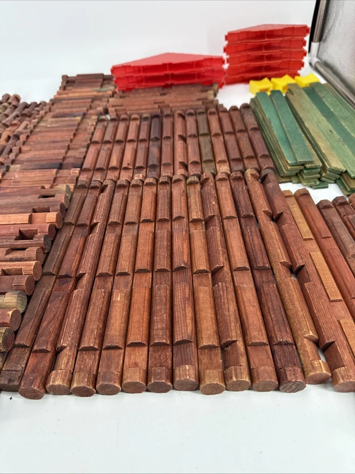 Lote De 286 Piezas De Colección 1974 Playskool Lincoln Troncos Juguetes De Construcción Foto 4 de 4