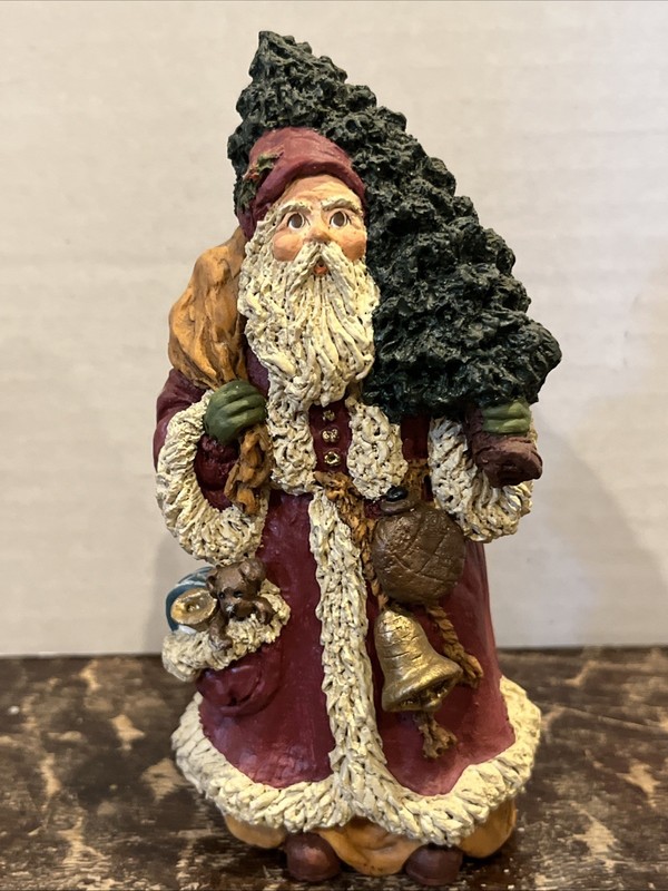 Rare June McKenna Father Christmas 1989 Signed On Back See Pics Christmas Decor 