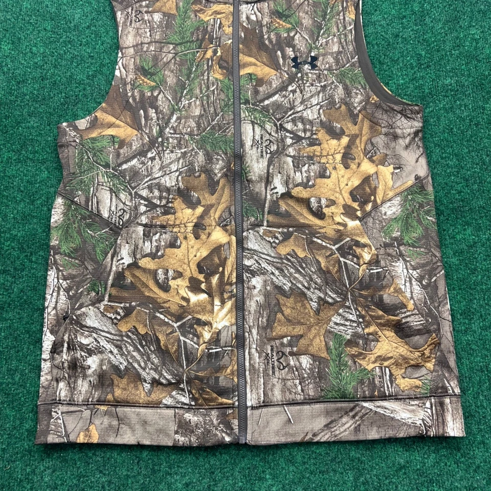 Under Armour Threadborne Vest Mens Medium Brushed Fleece Hunting Realtree Camo - Image 3 of 4