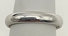 14K White Gold 1/2 Round Comfort Fit  4.2mm High Polished  Wedding Band