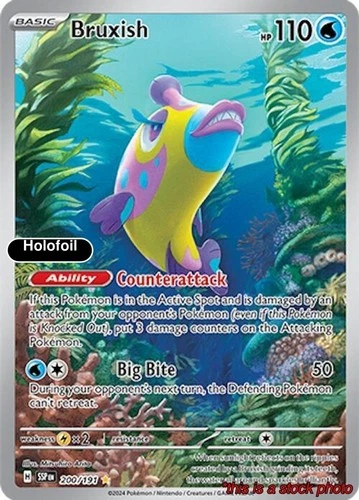 Pokemon - BRUXISH - 200/191 - Surging Sparks - Illustration Rare - NM/M