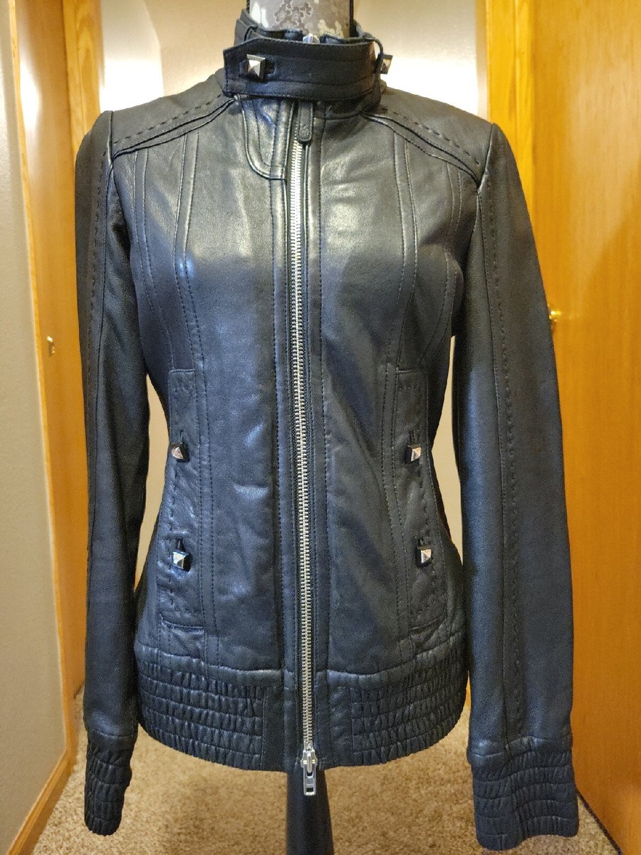 Mackage Lamb Leather Black Jacket Women's Size S Used Good Condition - Main Image