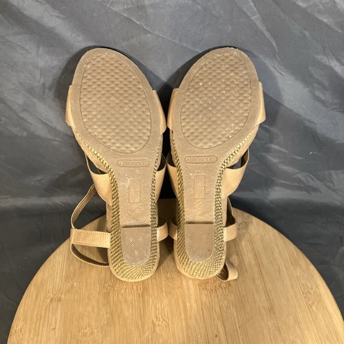 Aerosoles Fabuplush Wedge Sandals Womens 9/40 Brown Casual Strappy Slingback - Picture 7 of 9