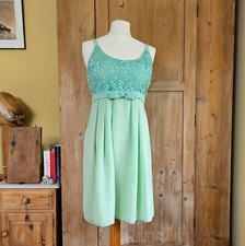 Vintage 1960s Green Babydoll Minidress By Xandrine, Made In Italy 