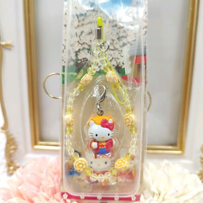 Hello Kitty Phone Charm Strap Kitty Figure Charm Beads Strap