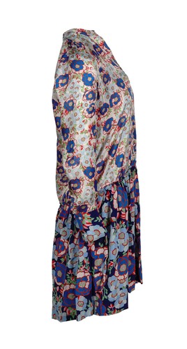 Sandro Paris Women's Dress Size 36 FR / S Floral Shirt Dress 100% Silk R20039E - Picture 2 of 9
