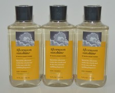3 NEW BATH BODY WORKS AFTERNOON SUNSHINE SHOWER GEL WASH ALOE VITAMIN E 10OZ