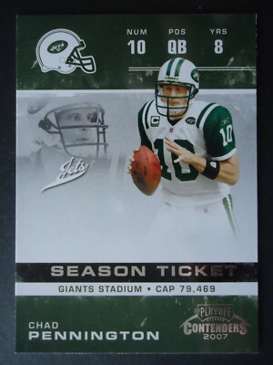 NFL 68 Chad Pennington New York Jets Play Off Contenders 2007