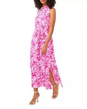VINCE CAMUTO Printed Cowl Neck Maxi Dress Pink Size Size XXS