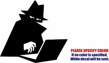 Spy Shadow Cloak Laptop Graphic Die Cut decal sticker Car Truck Boat Window 9"