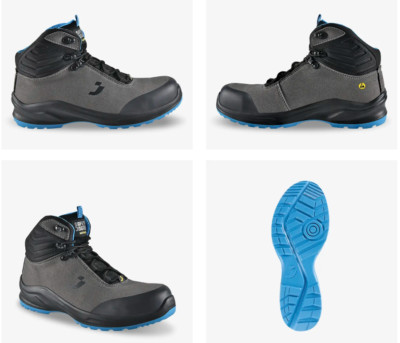 Dachdeckerschuhe S3 ESD Arbeitsschuhe Sicherheitsschuhe extra Rutschfest grau