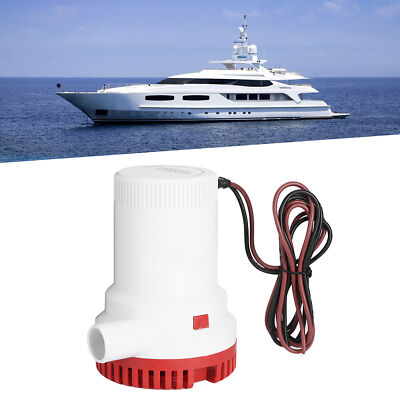2000GPH Electric Bilge Pump Boat Water Discharge Pump Marine Ignition Protected/
