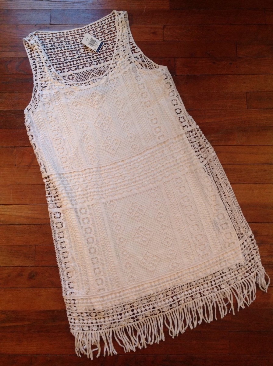 ralph lauren crochet lace dress Gorgeous NWT Ralph Lauren Women's Dress Size P Lg Pearl Off White Crocheted