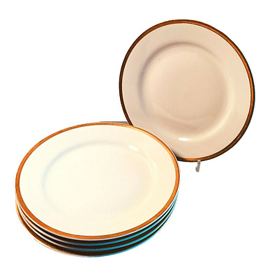 KAHLA Teller 19,3 cm Goldrand 5er Set Vintage 50er 60er 70er Kuchenteller