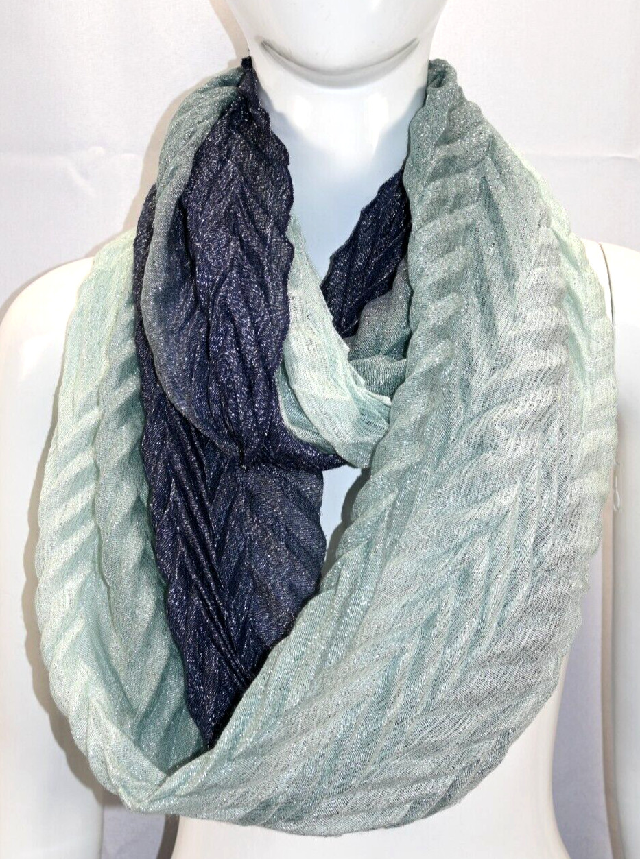 Target Multi Colored Infinity Scarf with Silver T… - image 1