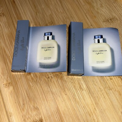 2. X Dolce & Gabbana Light Blue Pour Homme eau de toilette sample 0.02 oz Vials
