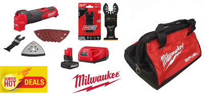 Milwaukee 2526-20 M12 FUEL Multi-Tool Kit - 5.0A/H Battery,Chg. & 5 Pc Blade Set