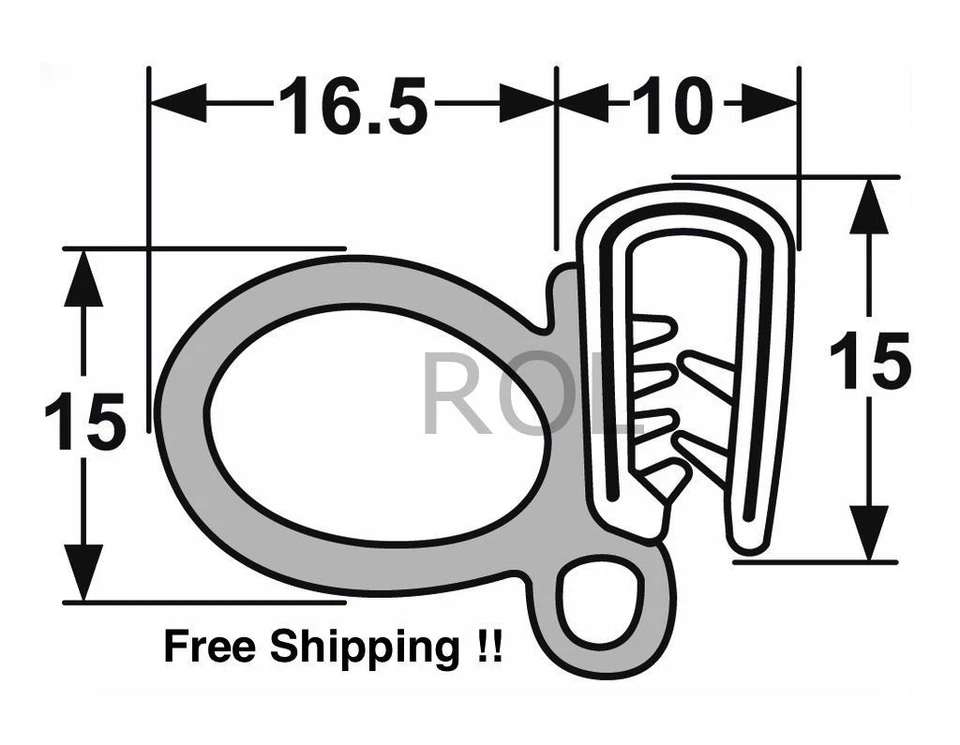 2 x Door Seal Rubber Ford Falcon XD XE XF XG XH ZJ ZK ZL. Cortina TC TD TE TF - image 2 of 4