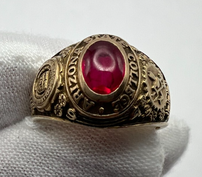 Vintage ASU arizona state college Balfour 10k Yellow Gold Class