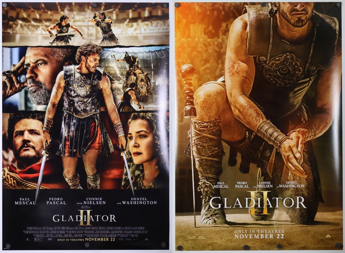 Gladiator 2 II - original DS movie poster - 27x40 D/S 2024 US Set