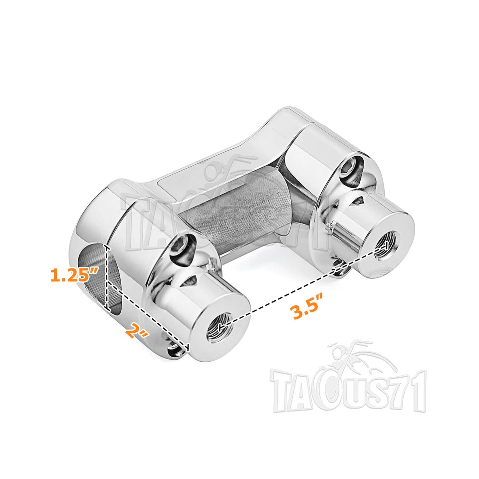 Top Cover 2" Rise Riser Handlebar Clamp For Harley Softail Sport Fat Boy 2018+ - Image 2 of 3