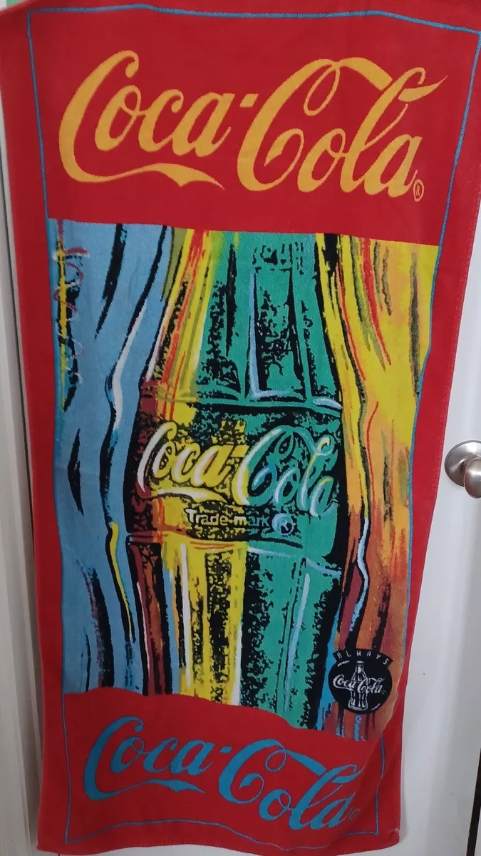 Vintage Coca Cola Beach Towel 1995 Rare Design Always Coca Cola