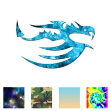 Flying Snake Dragon - Vinyl Decal Sticker - Multiple Patterns  Sizes - ebn1090