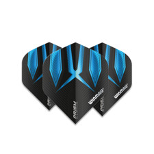 Winmau Prism Alpha Standard Dart Flight - Black with Blue