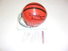 DICK KAZMAIER PRINCETON TIGERS HEISMAN 1951 LAST ONE JSA/COA SIGNED MINI HELMET