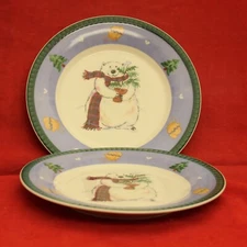 Pfaltzgraff Snow Bear 2 Salad Plates 8 3/8 in. Polar Bear Retired
