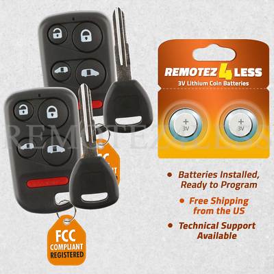 2 for 2001 2002 Honda Odyssey Keyless Entry Remote Fob Car Key