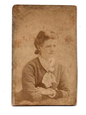 CDV Woman Ellenor Hulcee Durbin by Bergman Photographer Louisville KY