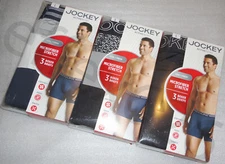 3 OR 4 PAIRS JOCKEY MEN STRETCH MICROFIBER BOXER BRIEFS MEDIUM LARGE XLARGE $34