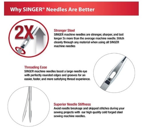Universal Sewing Machine Heavy Duty Needles 5 Set for Singer Brother Kenmore - Picture 6 of 7