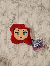 Disney Store Reversable Emoji Face 5" Plush Ariel NWT Cute The Little Mermaid