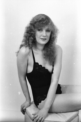 Vintage 1980's Photo Negative Fashion Model Beautiful Woman Lingerie