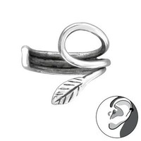 1 StüCk Ear Cuff 925 Sterling Silber Ohrklemme Mit Blatt