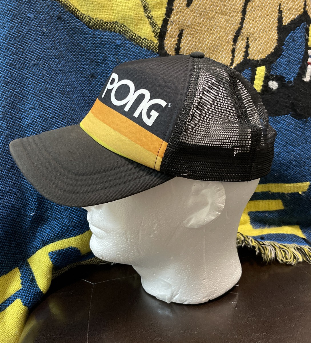 Atari Pong Cap Snap back Adjustable Baseball Hat 2018 H3 Headwear Black Mesh
