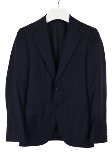Blazer Homme Suitsupply La Spalla - Taille UK42L Slim - Bleu Laine S130s - Vérification Oiseau Eye - Très Bon état Occasion