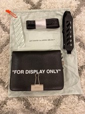Off White Authentic C/o Virgil Abloh “for Display Only” Black Leather Purse
