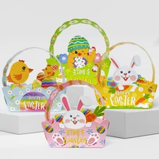 Wrapables Easter Gift Baskets, Treat Boxes for Eggs, Cookies and Candy